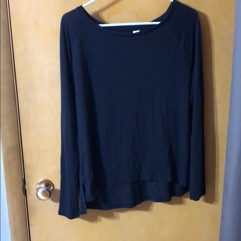 Black long sleeve top